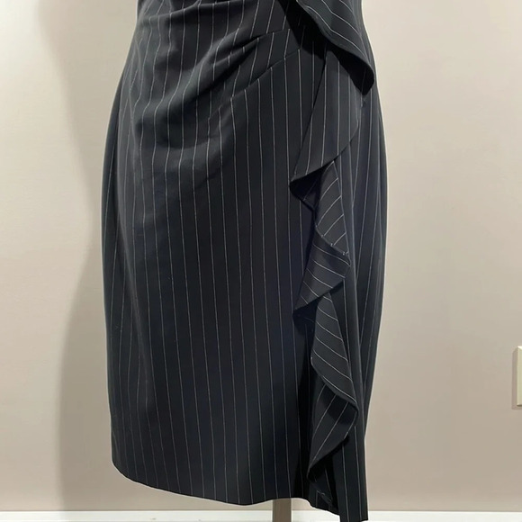 American Living Sleeveless Striped Side Ruffle Sheath Dress 12 - Picture 3 of 16